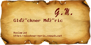 Glöckner Móric névjegykártya